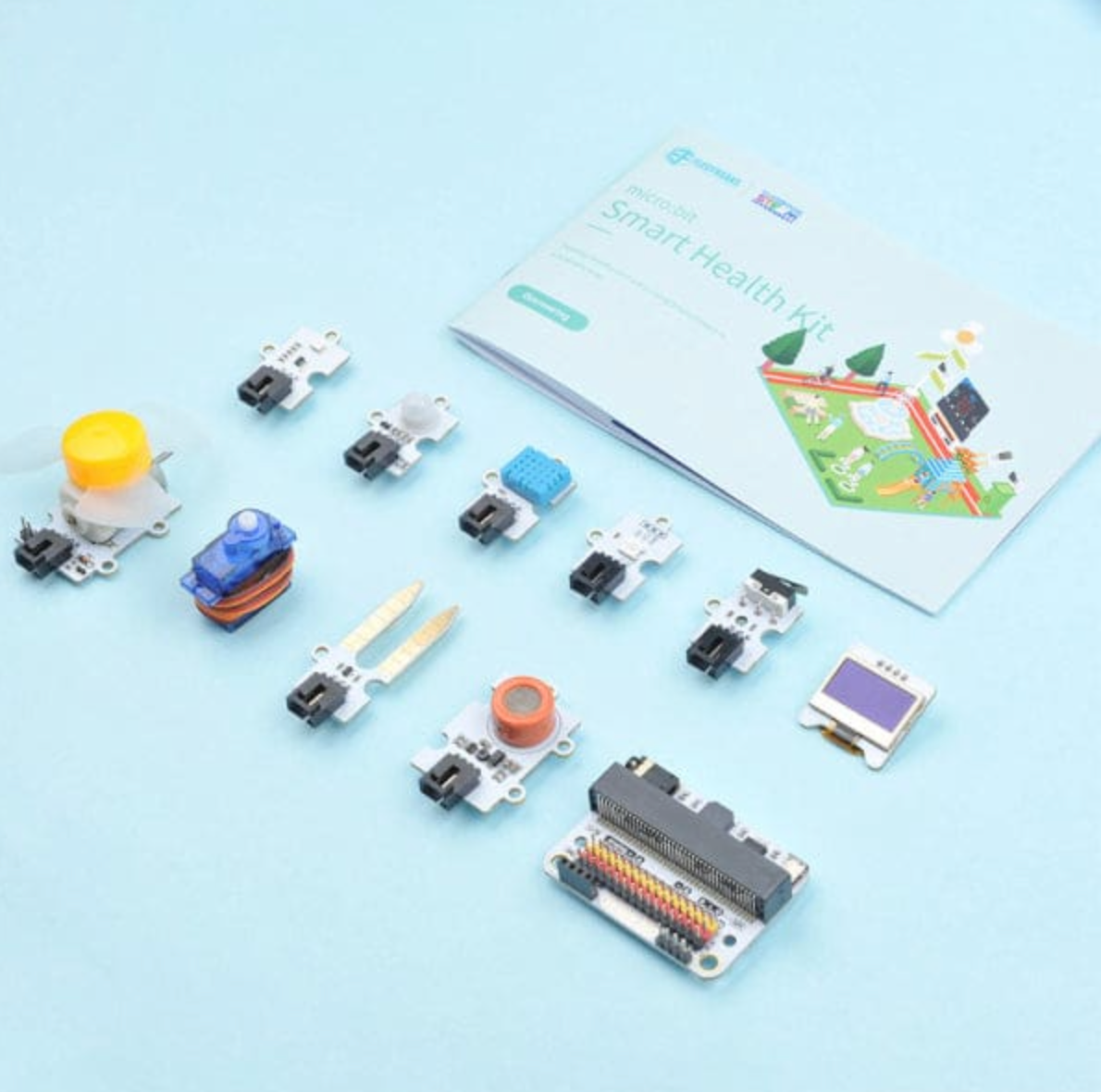 A closer look at the micro:bit Smart Health Kit.