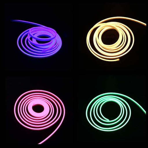 Flexible Silicone Neon-Like LED Strip - 5 Meter - Ice Blue - LEDs
