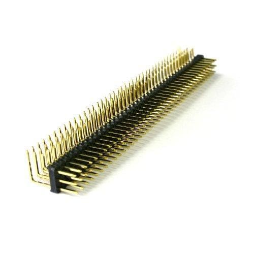 Header Row Right Angle 3 Rows (Pin/male) - Connectors