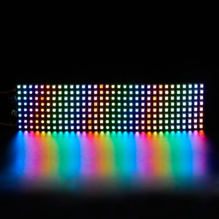 Led Flexible Matrix - 8X32 - 80Mm X 320Mm - Sk9822 (Adafruit Dotstar Compatible) - Led Displays