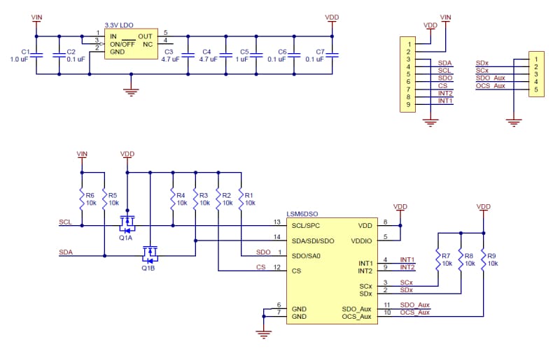 LSM6DSO 3D Accelerometer and Gyro Carrier with Voltage Regulator