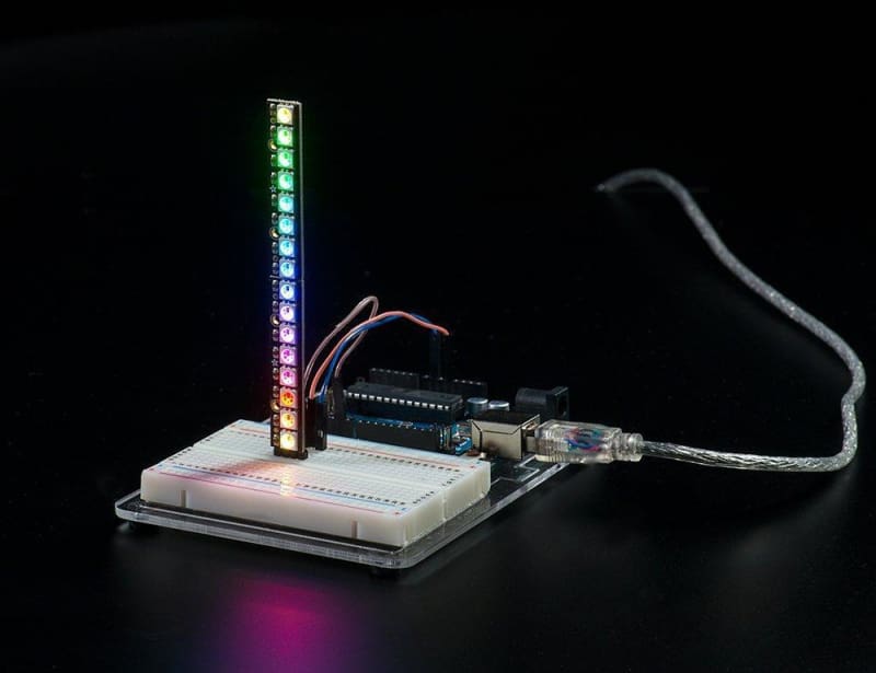 Neopixel Stick - 8 X Ws2812 5050 Rgb Led With Integrated Drivers (Id: 1426) - Leds