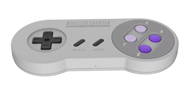 Retro Snes Classic Controller Style 10W Fast Wireless Charger Pad For Iphone X And Android Mobile Phone - Power