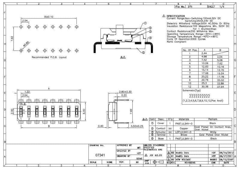Switch - 4 Way Dip - Switches