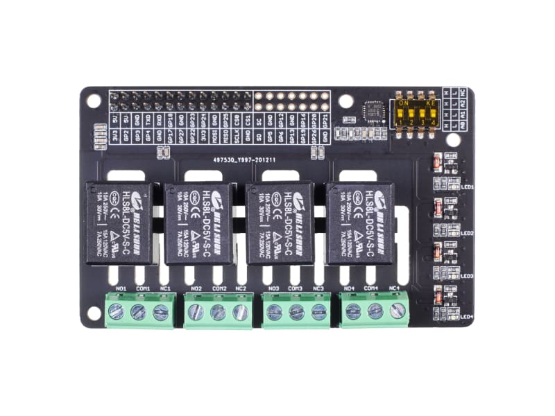 4-Channel SPDT Relay HAT for Raspberry Pi - Component