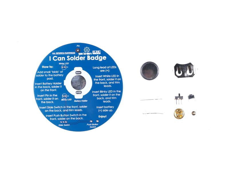 I Can Solder Badge Kit - Component