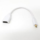 Official Raspberry Pi Micro HDMI to HDMI-A (F) Adapter (White) - Cables and Adapters