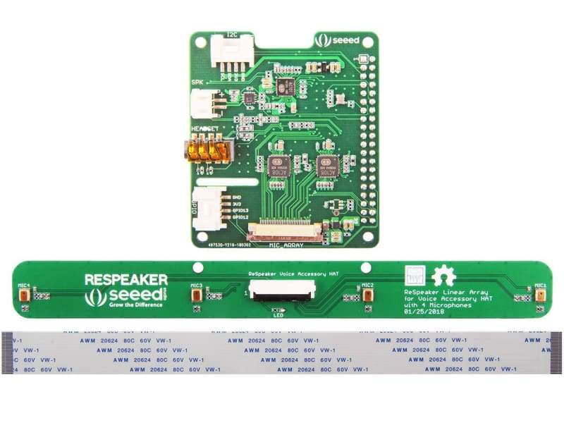 Respeaker 4-Mic Linear Array Kit For Raspberry Pi - Audio