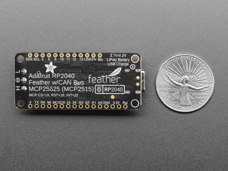 RP2040 CAN Bus Feather with MCP2515 CAN Controller - STEMMA QT