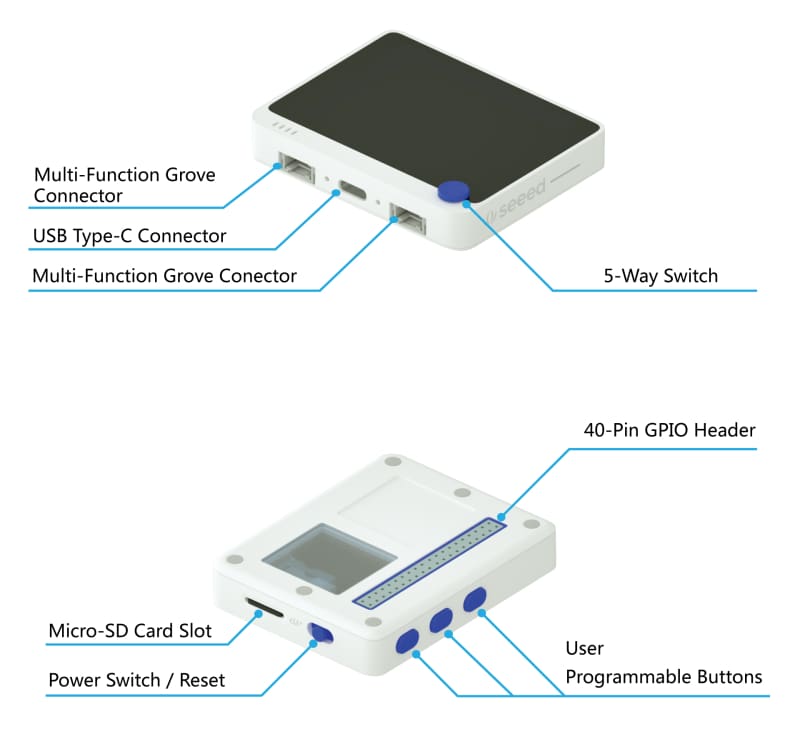 Wio Terminal: ATSAMD51 Core with Realtek RTL8720DN BLE 5.0 & Wi-Fi 2.4G/5G Dev Board - Component