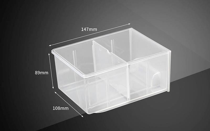16 Drawer Plastic Organizer Storage Cabinet - Black/Orange - 52x16x37.5cm - Component