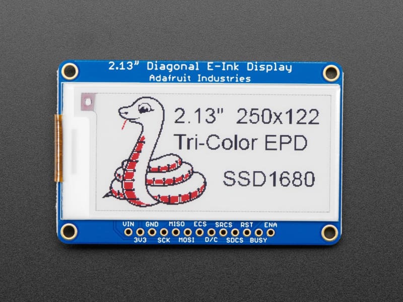 2.13 250x122 Tri-Color eInk / ePaper Display with SRAM - SSD1680 Driver - Component