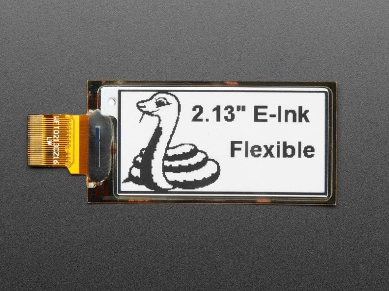 2.13 Flexible Monochrome eInk / ePaper Display (212x104 Monochrome) (ID:4243) - ePaper