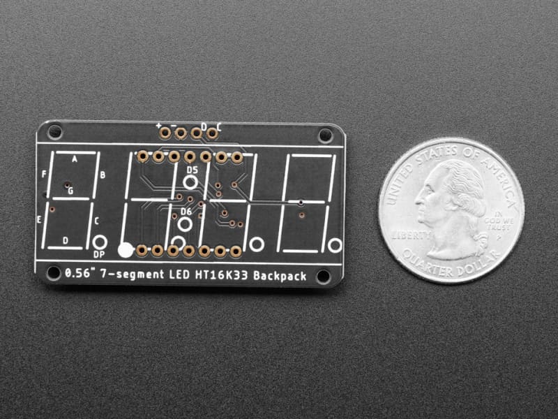 7-Segment LED Matrix Backpack - STEMMA QT / qwiic - Component