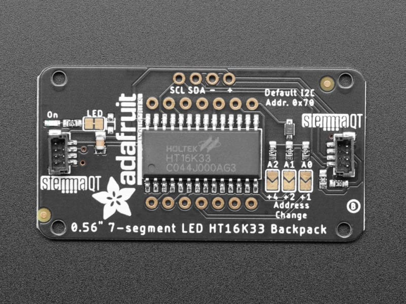 7-Segment LED Matrix Backpack - STEMMA QT / qwiic - Component