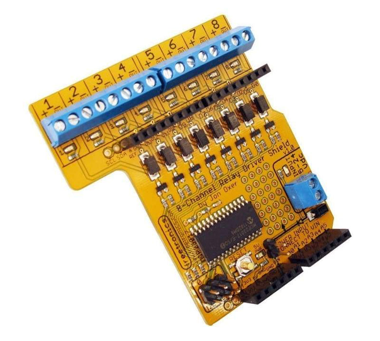 8-Channel Relay Driver Shield For Arduino - Shields