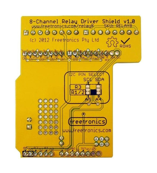 8-Channel Relay Driver Shield For Arduino - Shields