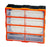 8 Drawer Plastic Organizer Storage Cabinet - Black/Orange - 52x16x37.5cm - Component