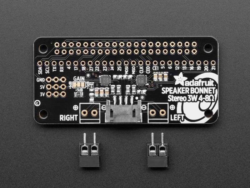 Adafruit I2S 3W Stereo Speaker Bonnet For Raspberry Pi - Mini Kit (Id: 3346) - Audio