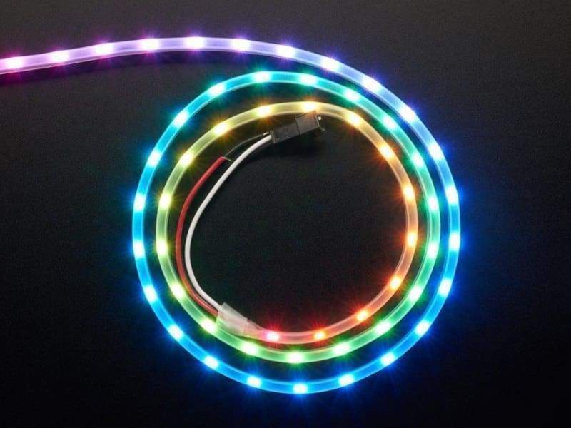 NeoPixel LED Side Light Strip - Black - LEDs