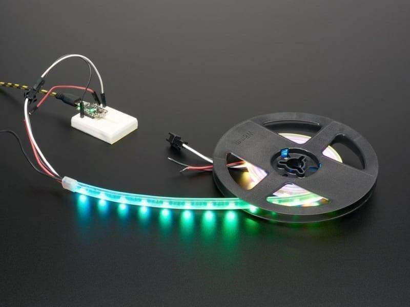 NeoPixel LED Side Light Strip - Black - LEDs
