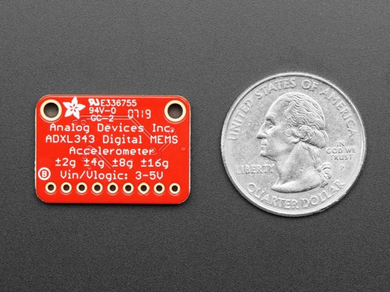 ADXL343 - Triple-Axis Accelerometer (+-2g/4g/8g/16g) with I2C/SPI (ID:4097) - Acceleration