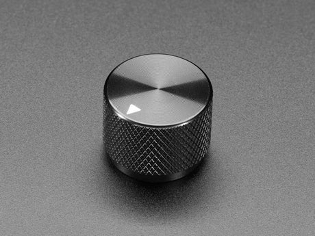 Anodized Aluminum Machined Knob - Black - 20mm Diameter - Component