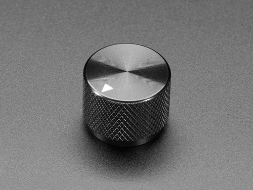 Anodized Aluminum Machined Knob - Black - 20mm Diameter - Component
