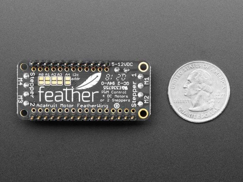 Assembled DC Motor + Stepper FeatherWing Add-on - Feather