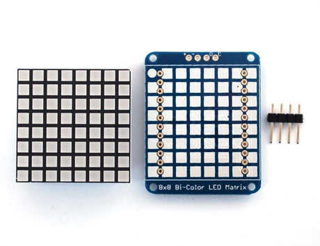 Bi-Colour Led Square Pixel Matrix With I2C Backpack (Id: 902) - Led Displays