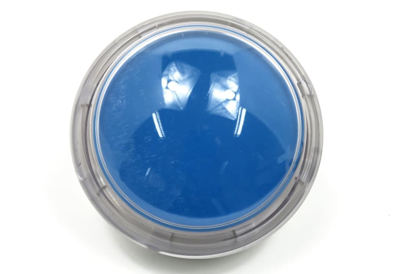 Big Dome Push Button - Blue with Clear Case Rim — Cool Components