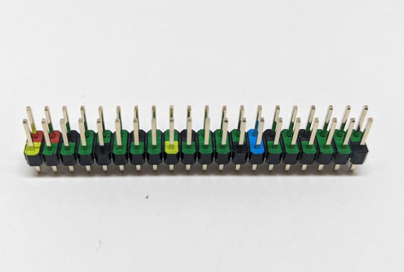 Colour-Coded GPIO Header for Pi Zero (2X20 Double Row Pin Male) - Component