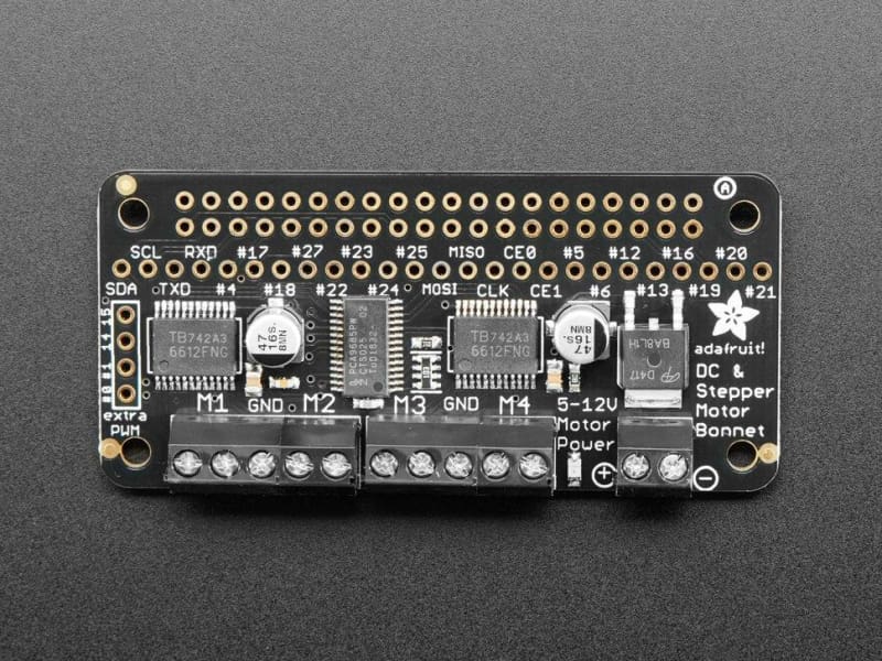 DC & Stepper Motor Bonnet for Raspberry Pi (ID:4280) - Motors