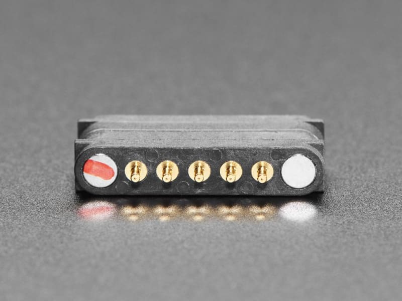 DIY Magnetic Connector - Straight Angle Five Contact Pins - Component
