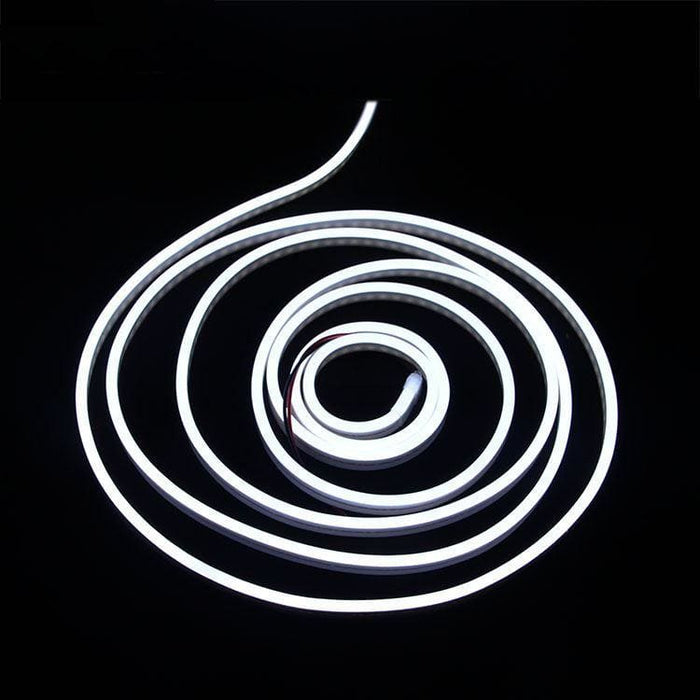 Flexible Silicone Neon-Like LED Strip - 1 Meter - Cold White - LEDs
