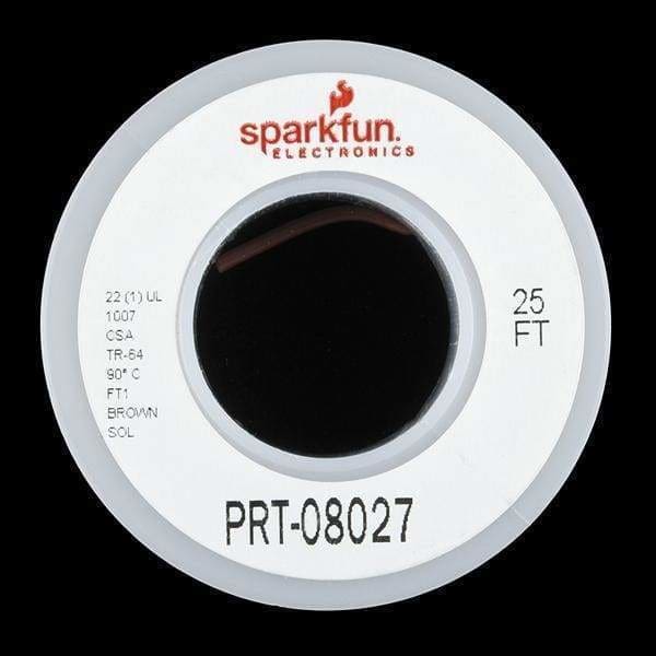 Hook-Up Wire - Brown - Solid Core (Prt-08027) - Cables And Adapters
