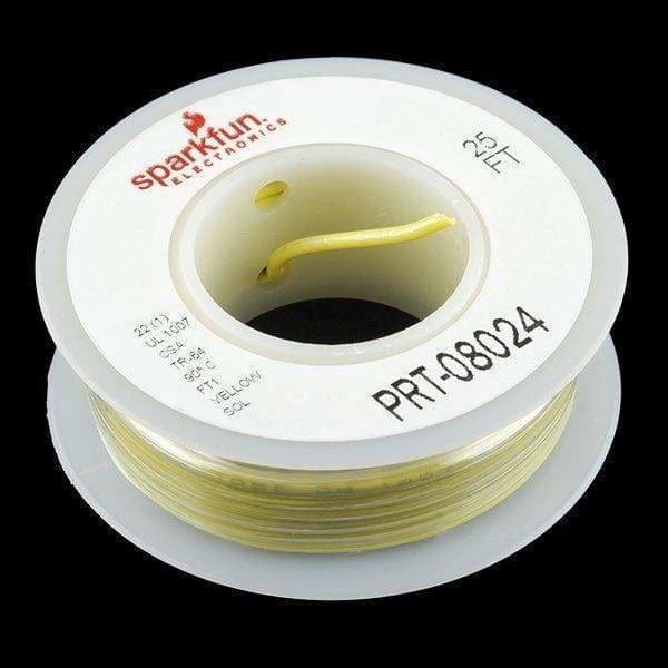 Hook-Up Wire - Yellow - Solid Core (Prt-08024) - Cables And Adapters