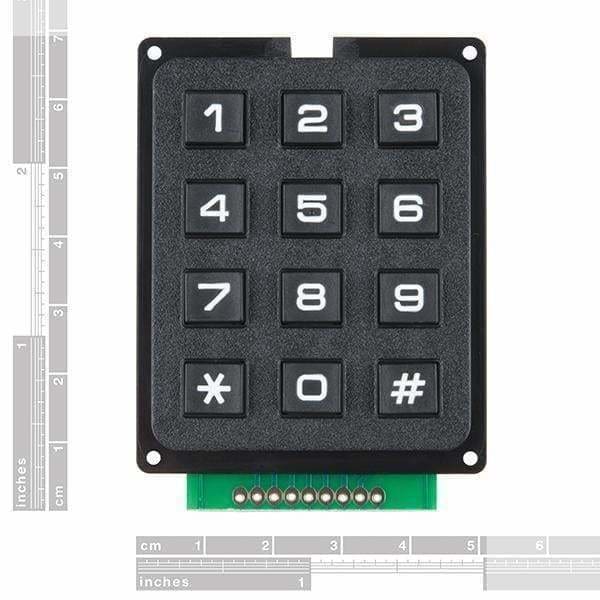Keypad - 12 Button (Com-14662) - Accessories And Breakout Boards