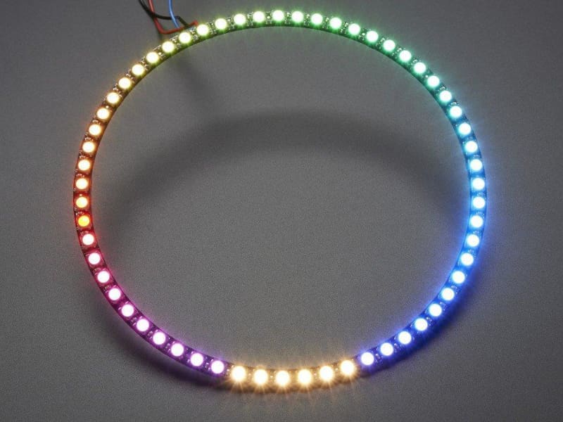 NeoPixel 1/4 60 Ring - 5050 RGBW LED w/ Integrated Drivers - Warm