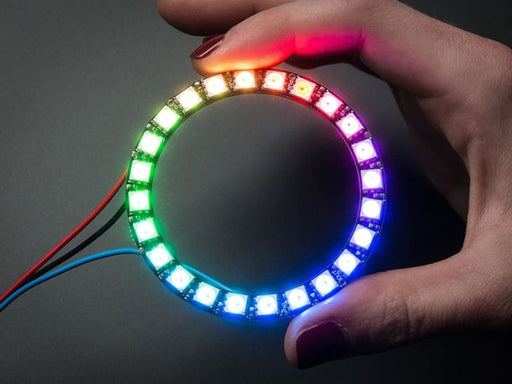 Neopixel Ring - 24 X Ws2812 5050 Rgb Led With Integrated Drivers (Id: 1586) - Leds