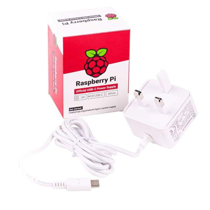 Official Raspberry Pi 4 USB-C PSU UK - White - Raspberry Pi