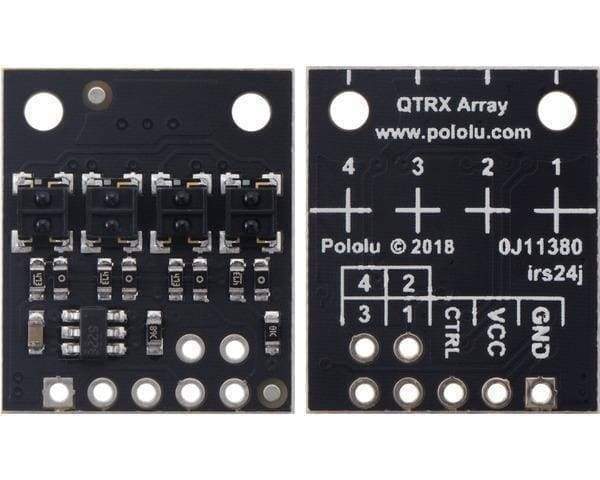 QTRX-HD-04A Reflectance Sensor Array: 4-Channel 4mm Pitch Analog Output Low Current - Visible Light