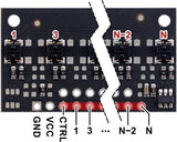 Qtrx-Md-04A Reflectance Sensor Array: 4-Channel 8Mm Pitch Analog Output Low Current - Visible Light