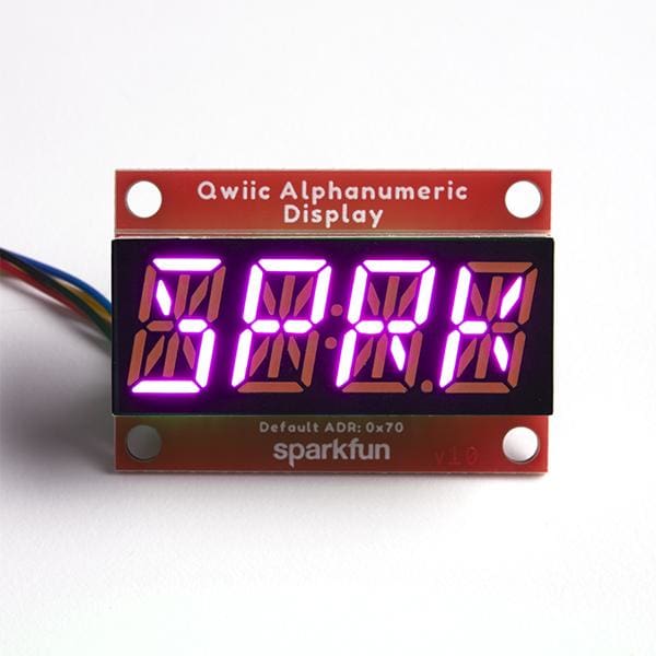Qwiic Alphanumeric Display - Pink - Component