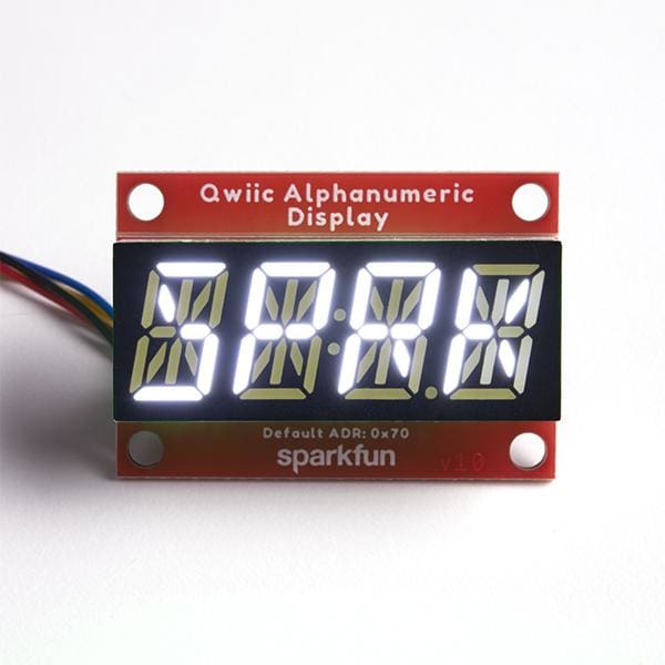 Qwiic Alphanumeric Display - White - Component