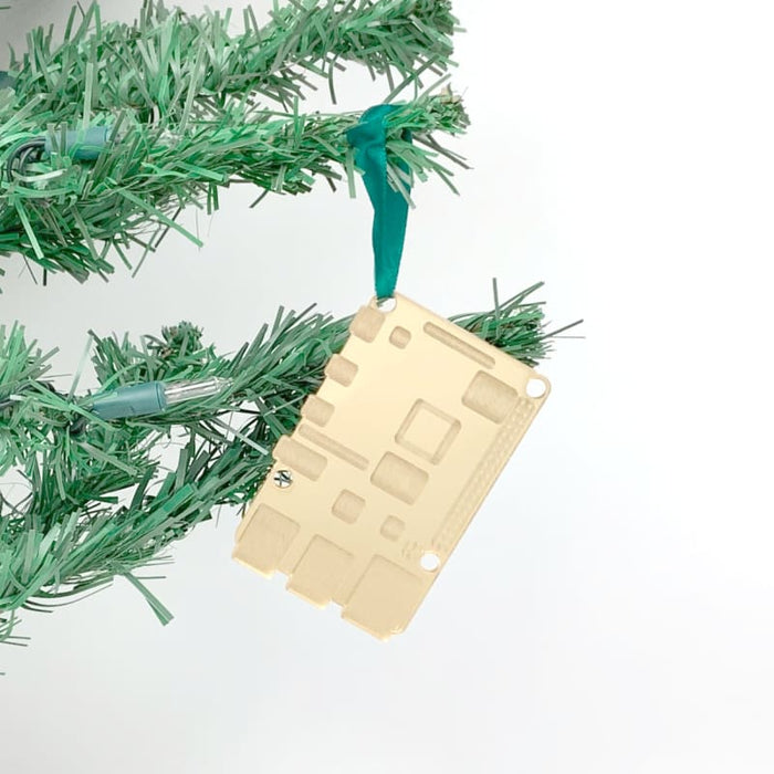 Raspberry Pi Inspired Christmas Decoration - Gold - Components
