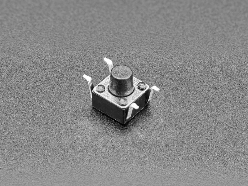 Reverse Mount Tactile Switch Buttons - 6mm square - 10 Pack - Component