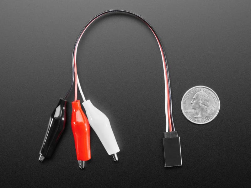 Shrouded Servo to Alligator Clip Cable - 17cm long - Component