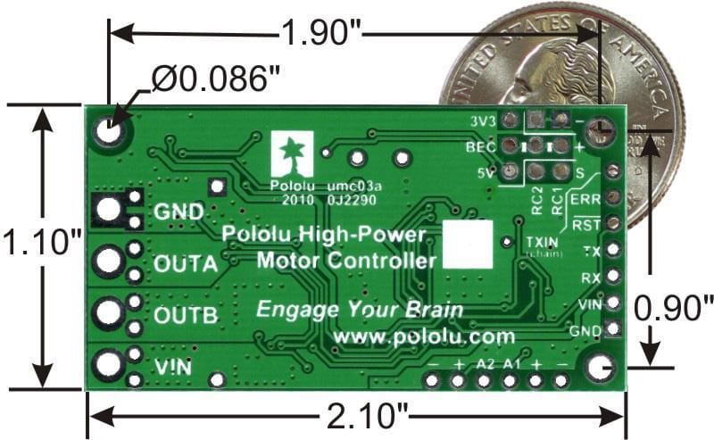 Simple High-Power Motor Controller 18V15 (Fully Assembled) - Motion Controllers
