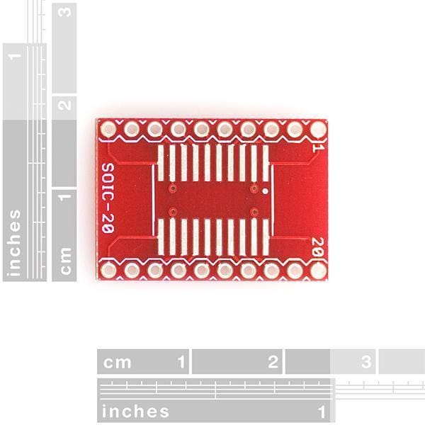 Soic To Dip Adapter 20-Pin (Bob-00495) - Breakout Boards